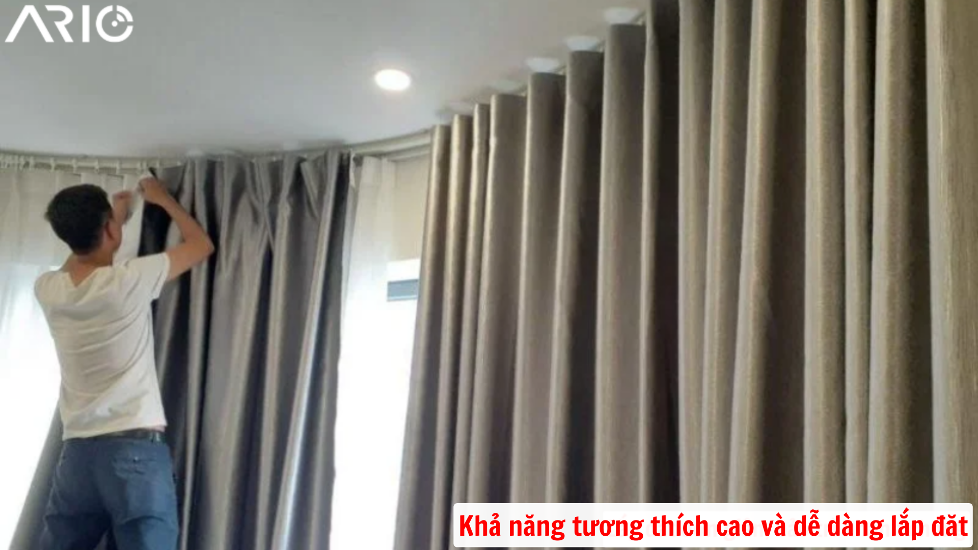 Công tắc rèm, cửa cuốn thông minh vuông Ario 11