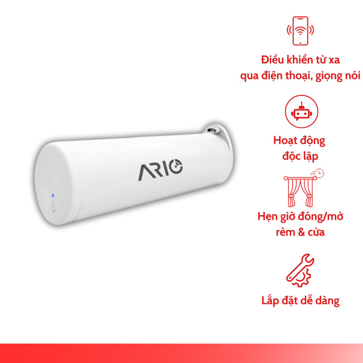 Động cơ rèm mở ngang BLE Ario 100