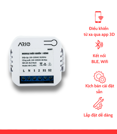 ario Module điều khiển 1 kênh thông minh BLE 0