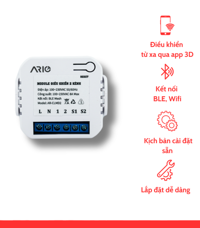 ario Module điều khiển 2 kênh thông minh BLE 0