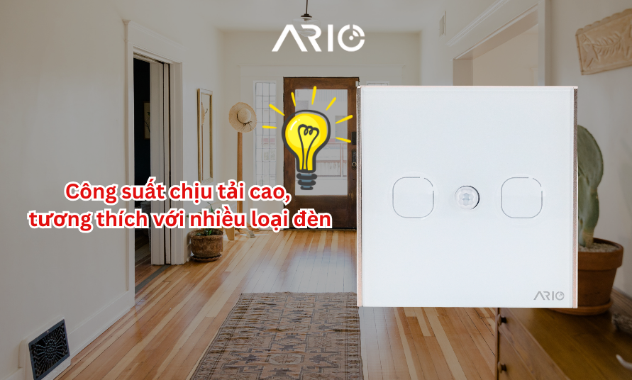 Công tắc cảm ứng cầu thang tích hợp cảm biến thông minh ble vuông 5