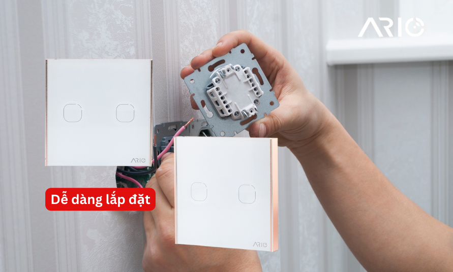 Công tắc cảm ứng thông minh BLE 2 nút vuông 7