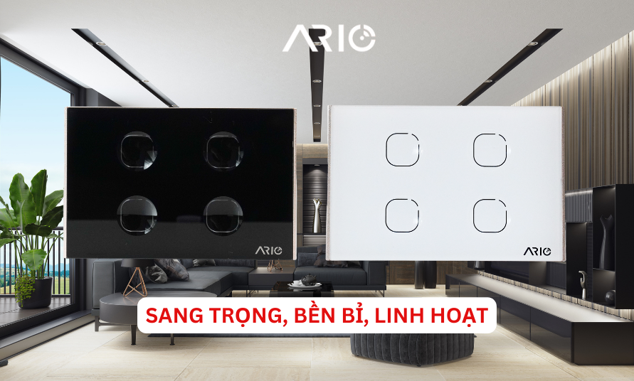 Công tắc cảm ứng thông minh BLE 4 nút chữ nhật 6