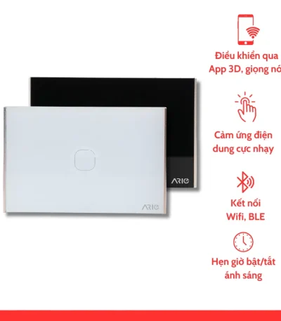 nhà thông minh smarthome Ario Công tắc cảm ứng thông minh BLE 1 nút Cn