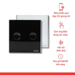 nhà thông minh smarthome Ario Công tắc cảm ứng thông minh BLE 2 nút Vuông