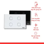 nhà thông minh smarthome Ario Công tắc cảm ứng thông minh BLE 4 nút CN