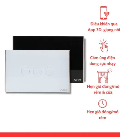 nhà thông minh smarthome Ario Công tắc rèm cảm ứng thông minh BLE Chữ Nhật 0