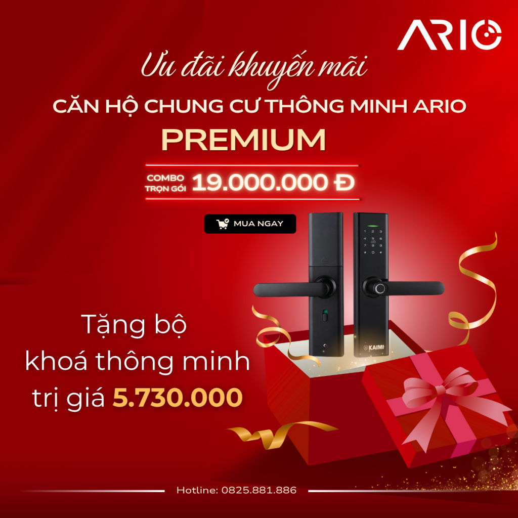 Căn hộ chung cư thông minh Ario Premium 3