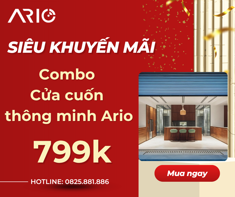 Khuyến mãi combo Smarthome, Combo cửa cuốn thông minh Ario - Giá chỉ 799k - Ảnh 1