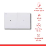 SmartHome | Công tắc thông minh BLE 2 nút Ario chữ nhật Wifi