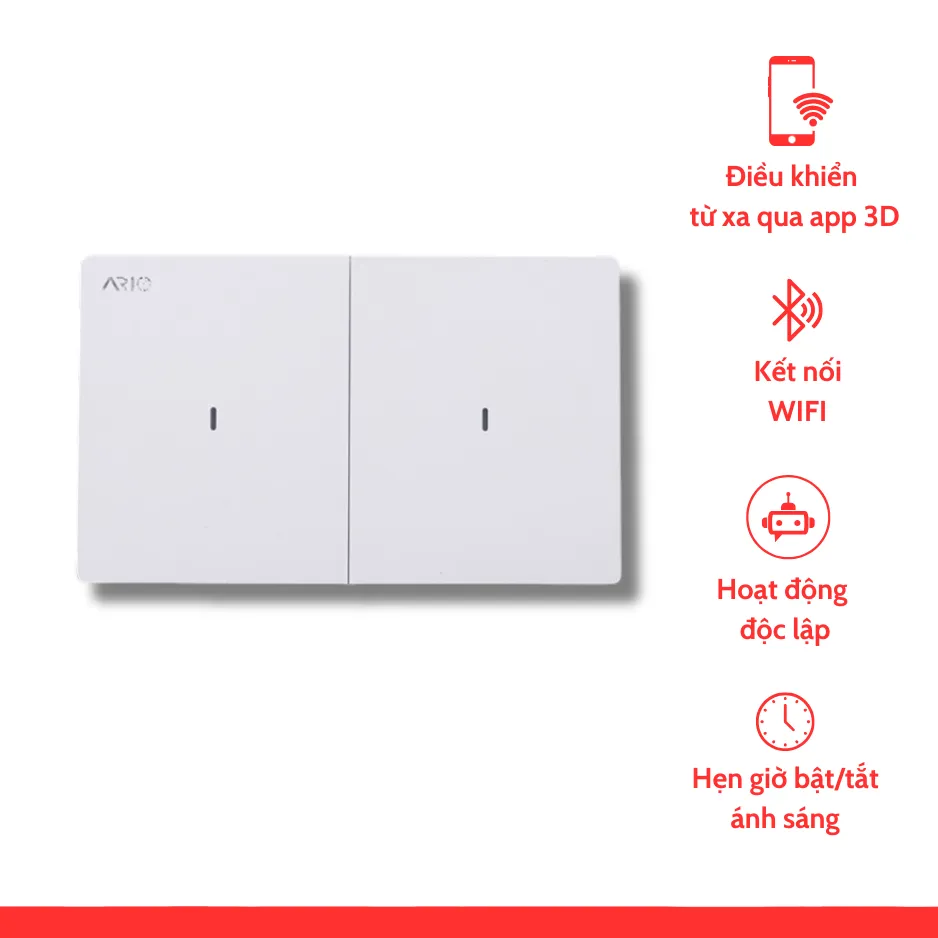 cong-tac-wifi-thong-minh-ario (5) SmartHome | Công tắc thông minh BLE 2 nút Ario chữ nhật Wifi - Ảnh 1