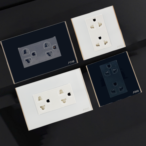 Ổ cắm điện đôi 3 chấu (16A) - Panasonic